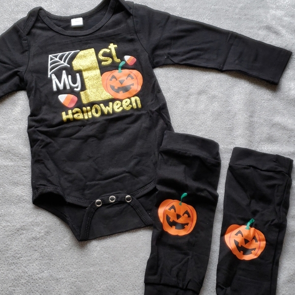 Babies First Halloween Outfit / Pumpkin Costume - Picture 4 of 5